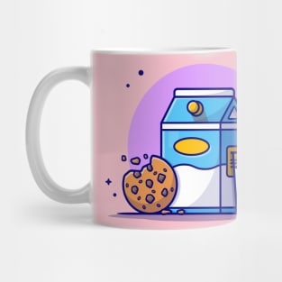 Milk And Cookies Cartoon Vector Icon Illustration Mug